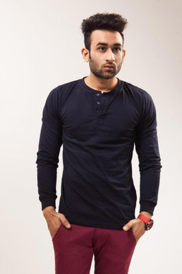 64% OFF on Unisopent Designs Solid Men's Henley T-Shirt