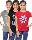 Bes-Tex Printed Girl's Round Neck T-Shirt