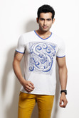 Design Classics Printed Men's V-neck T-Shirt