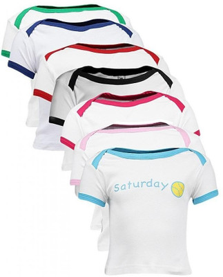 71% OFF on Gkidz Printed Baby Girl's Round Neck T-Shirt Pack of 7