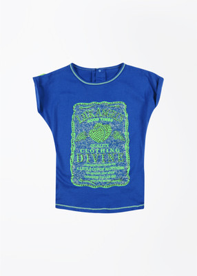 50% OFF on Little Kangaroos Printed Girl's Round Neck T-Shirt