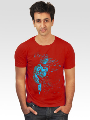 60% OFF on Incynk Printed Men's Round Neck T-Shirt