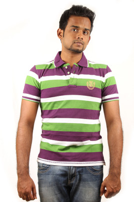 10% OFF on Rock Striped Men's Polo T-Shirt