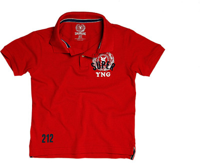 Superyoung Solid Boy's Polo Neck T-Shirt Superyoung Solid Boy's Polo Neck T-Shirt