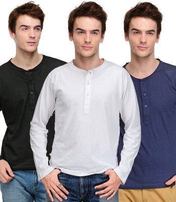 53% OFF on TSX Solid Men's Henley T-Shirt Pack of 3 53% OFF on TSX Solid Men's Henley T-Shirt Pack of 3