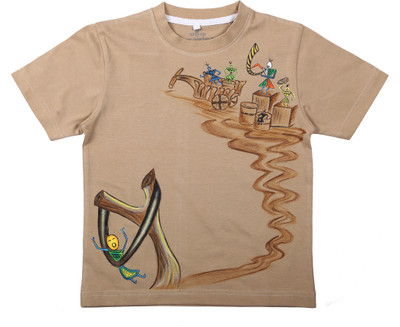 Rangrage Self Design Girl's Round Neck T-Shirt