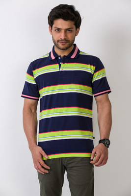 25% OFF on Alx New York Striped Men's Polo T-Shirt