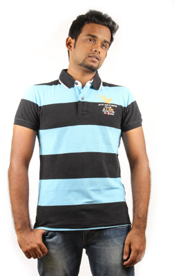 14% OFF on Rock Striped Men's Polo T-Shirt