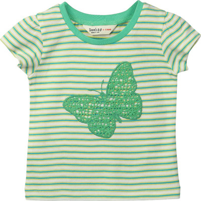 Beebay Striped Baby Girl's Round Neck T-Shirt Beebay Striped Baby Girl's Round Neck T-Shirt