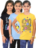 Bes-Tex Printed Girl's Round Neck T-Shirt