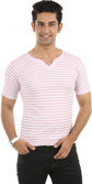 50% OFF on Fidato Striped Men's V-neck T-Shirt