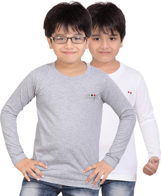 24% OFF on Dongli Solid Boy's Round Neck T-Shirt