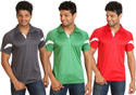 25% OFF on Campus Sutra Solid Men's Polo T-Shirt Pack of 3