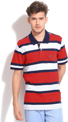 Crocodile Striped Men's Polo T-Shirt