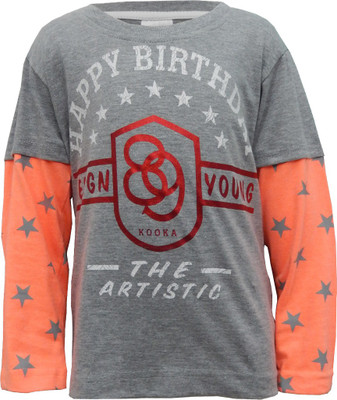 Kooka Kids Printed Boy's Round Neck T-Shirt Kooka Kids Printed Boy's Round Neck T-Shirt