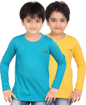 24% OFF on Dongli Solid, Self Design Boy's Round Neck T-Shirt