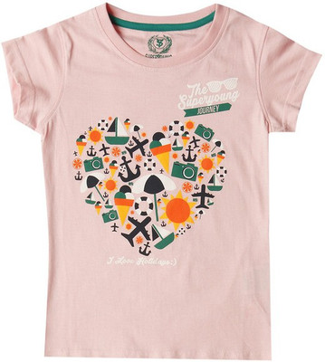 SuperYoung Printed Girl's Round Neck T-Shirt