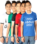 68% OFF on Gkidz Printed Boy's Round Neck T-Shirt Pack of 5