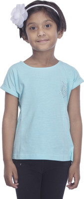 33% OFF on Sera Solid Girl's Round Neck T-Shirt