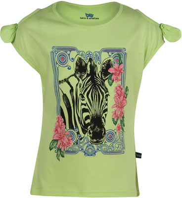 50% OFF on Bells and Whistles Printed Girl's Round Neck T-Shirt