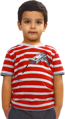 35% OFF on Bio Kid Striped Boy's V-neck T-Shirt