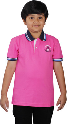 Kanva Printed Boy's Polo Neck T-Shirt Kanva Printed Boy's Polo Neck T-Shirt
