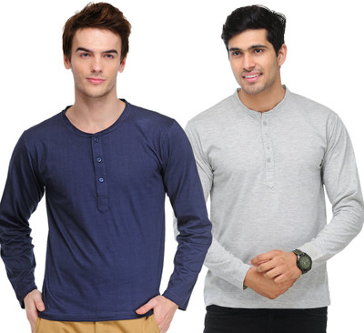 80% OFF on TSX Solid Men's Henley T-Shirt