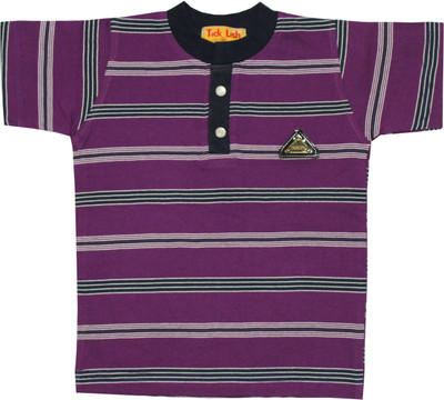 80% OFF on Tick Lish Striped Boy's Round Neck T-Shirt