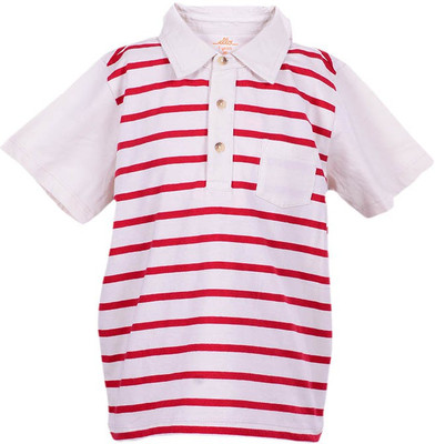 50% OFF on Ello Striped Boy's Polo Neck T-Shirt