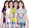 Sinimini Casual Short Sleeve Printed Girl's Top Sinimini Casual Short Sleeve Printed Girl's Top