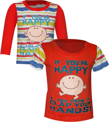 44% OFF on Jazzup Printed Baby Boy's Round Neck T-Shirt Pack of 2