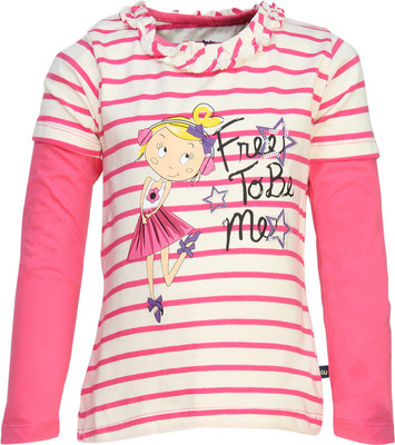 Bells and Whistles Printed Baby Girl's Round Neck T-Shirt