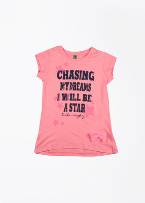 United Colors of Benetton Printed Girl's Round Neck T-Shirt