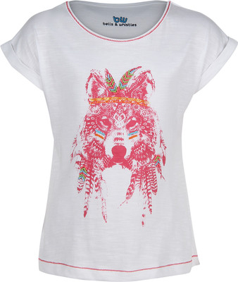 50% OFF on Bells and Whistles Printed Girl's Round Neck T-Shirt