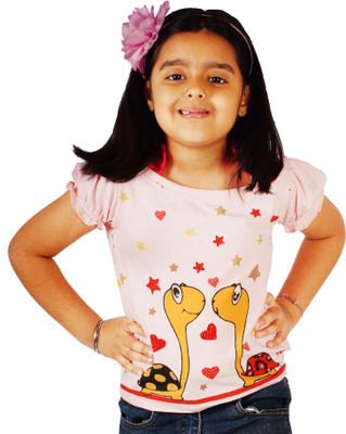 50% OFF on Naughty Ninos Embellished Girl's Round Neck T-Shirt