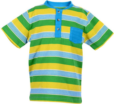 50% OFF on Ello Striped Boy's Henley T-Shirt