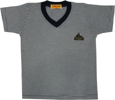 80% OFF on Tick Lish Striped Boy's V-neck T-Shirt