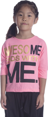 40% OFF on Sera Graphic Print Girl's Round Neck T-Shirt