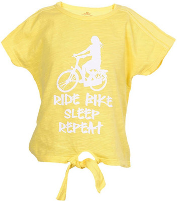 50% OFF on Ello Graphic Print Girl's Round Neck T-Shirt