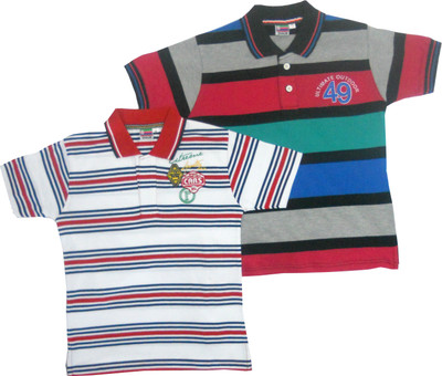 67% OFF on Shaun Striped Boy's Polo Neck T-Shirt 67% OFF on Shaun Striped Boy's Polo Neck T-Shirt