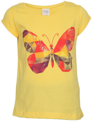 40% OFF on Tales & Stories Printed Girl's Round Neck T-Shirt