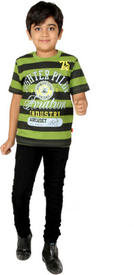 50% OFF on Giraffe Striped Boy's Round Neck T-Shirt