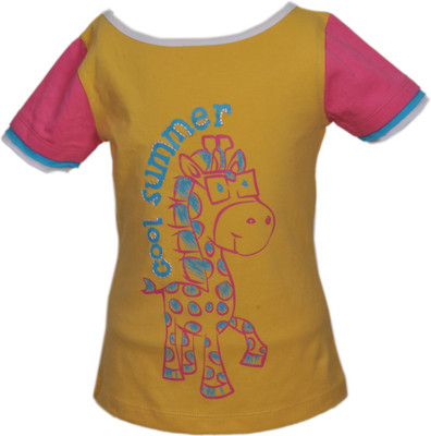 49% OFF on Cool Quotient Graphic Print Girl's Round Neck T-Shirt