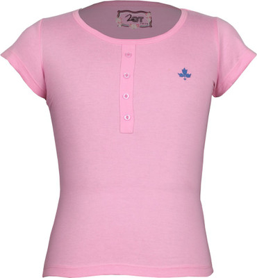 70% OFF on Jazzup Solid Girl's Round Neck T-Shirt