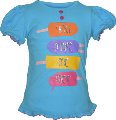 49% OFF on Cool Quotient Graphic Print Girl's Round Neck T-Shirt