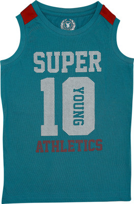 SuperYoung Graphic Print Boy's Round Neck T-Shirt