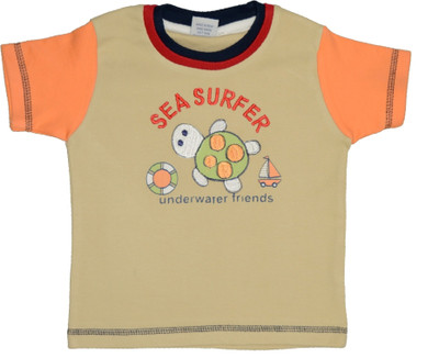 16% OFF on Myfaa Self Design Baby Boy's Round Neck T-Shirt