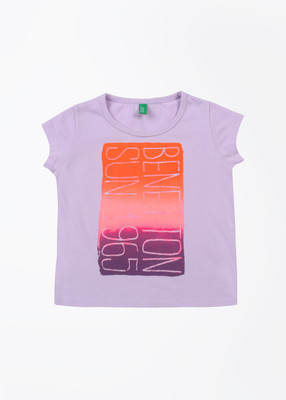 56% OFF on United Colors of Benetton Printed Girl's Round Neck T-Shirt