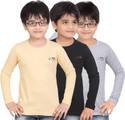 41% OFF on Dongli Solid, Self Design Boy's Round Neck T-Shirt