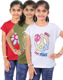 Bes-Tex Printed Girl's Round Neck T-Shirt